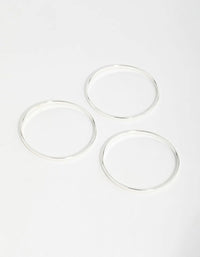 Silver Basic Bangles 3-Pack - link has visual effect only