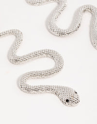 Silver Pearl Snake Drop Earrings - link has visual effect only