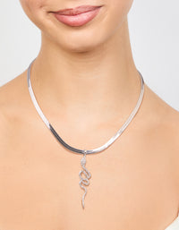 Silver Snake Pendant Necklace - link has visual effect only