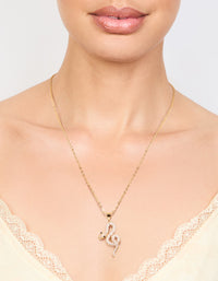 Gold Curved Snake Pendant Necklace - link has visual effect only