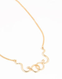 Gold Snake Pendant Necklace - link has visual effect only