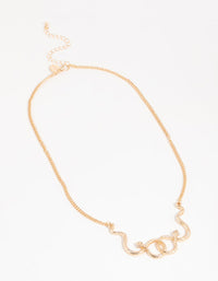 Gold Snake Pendant Necklace - link has visual effect only
