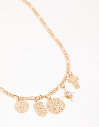 Gold Snake Charm Necklace - link has visual effect only