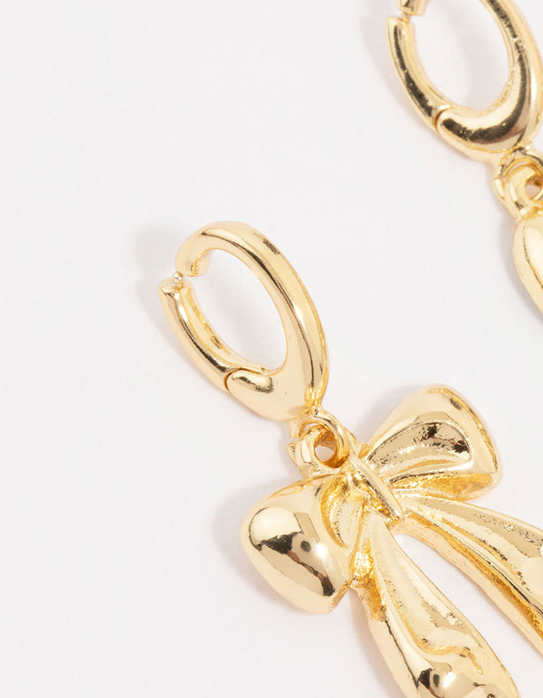 Gold Plated Chilli & Bow Charms 3-Pack
