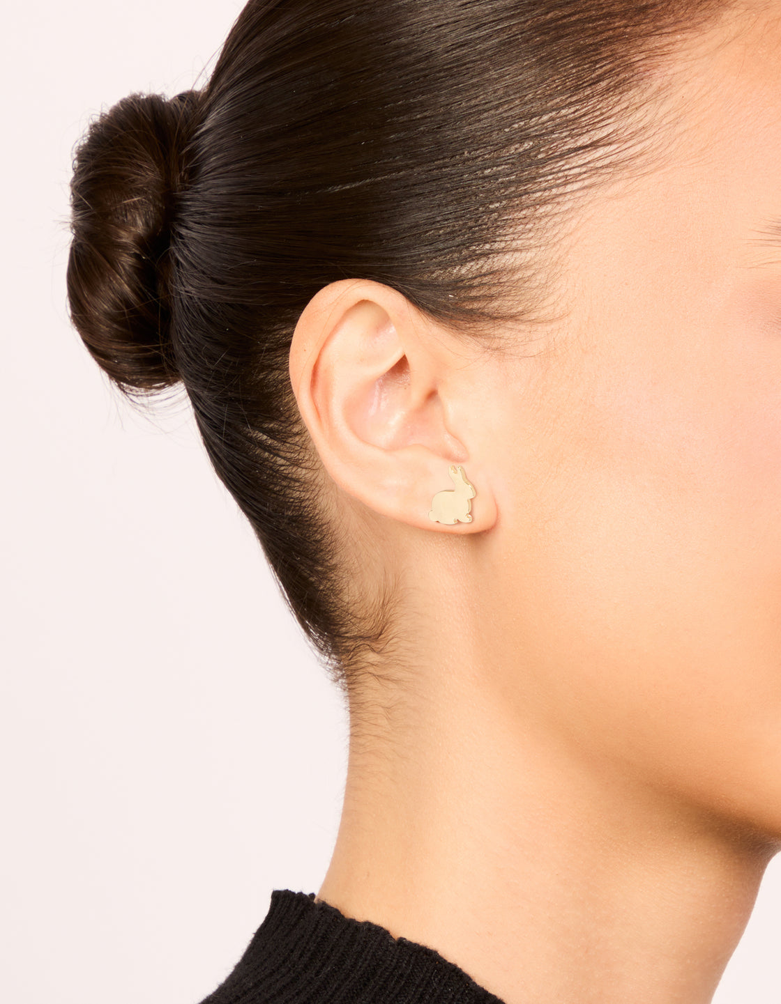 Gold Bunny Stud Earrings