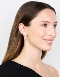 Gold Thick C Hoop Earrings - link has visual effect only