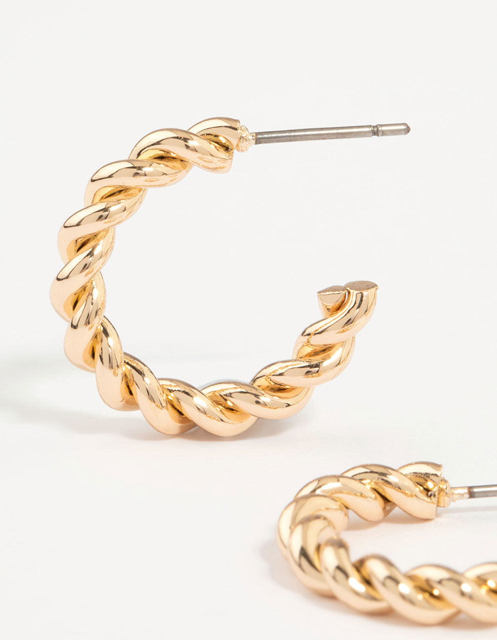 Gold Twisted Hoops 6-Pack