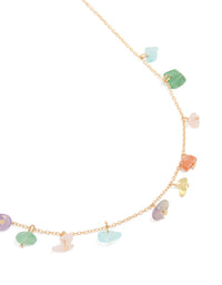 Gold Semiprecious Stone Necklace - link has visual effect only