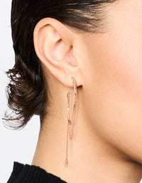 Gold Dainty Chain Hoop Earrings - link has visual effect only