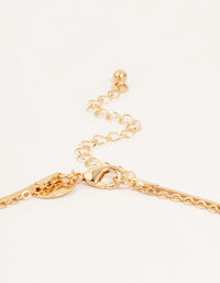 Gold Flower Layered Necklace - link has visual effect only