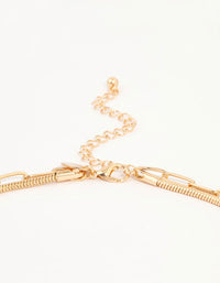 Gold Heart Locket Layered Necklace - link has visual effect only