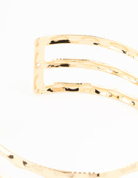 Gold Hammered Multirow Wrist Cuff - link has visual effect only