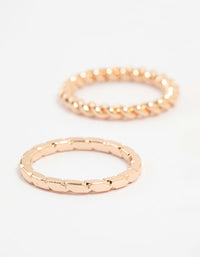 Gold Thin Textured Stacking Rings 8-Pack - link has visual effect only