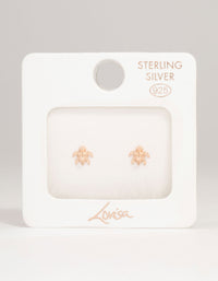 Rose Gold Plated Sterling Silver Turtle Stud Earrings - link has visual effect only