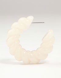 Acrylic Twisted Hoop Earrings - link has visual effect only