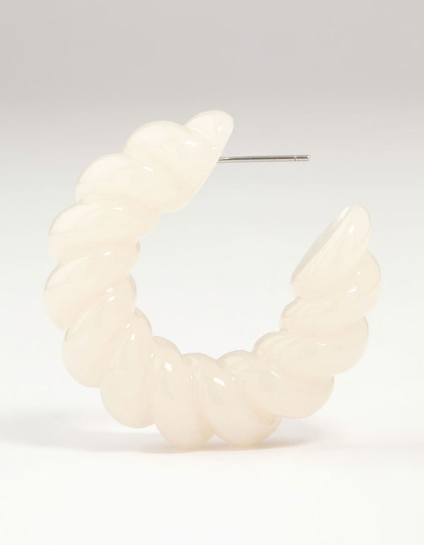 Acrylic Twisted Hoop Earrings