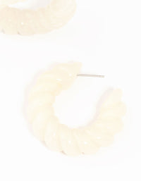 Acrylic Twisted Hoop Earrings - link has visual effect only