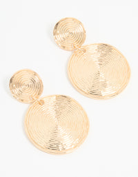 Gold Spiral Drop Earrings - link has visual effect only