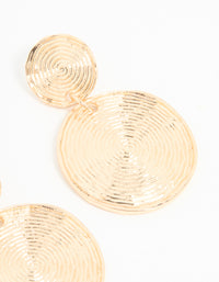 Gold Spiral Drop Earrings - link has visual effect only