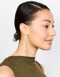 Gold Molten Disc Drop Earrings - link has visual effect only