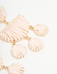 Paper Raffia Wrapped Drop Earrings - link has visual effect only