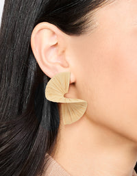 Paper Raffia Twisted Stud Earrings - link has visual effect only