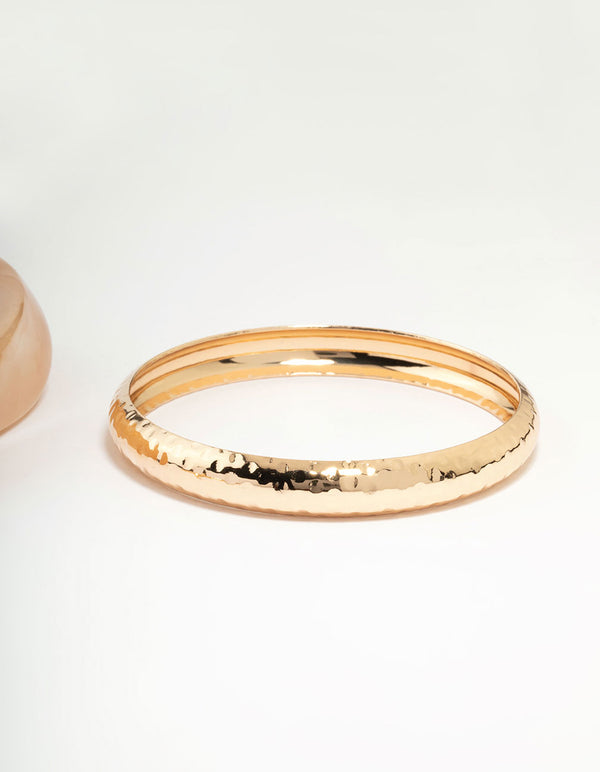 Gold & Acrylic Bangles 3-Pack