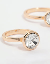 Gold Diamante Bezel Rings 4-Pack - link has visual effect only
