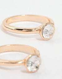 Gold Diamante Bezel Rings 4-Pack - link has visual effect only