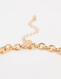 Gold Leaf Detail Short Necklace - link has visual effect only