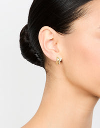 Gold Plated Pave Crystal Butterfly Jacket Earrings - link has visual effect only