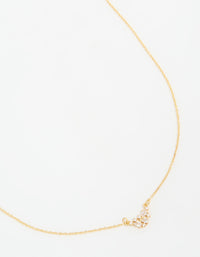 Gold Plated Cubic Zirconia Mini Pear Cluster Necklace - link has visual effect only