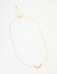 Gold Plated Mini Heart Banner Necklace - link has visual effect only