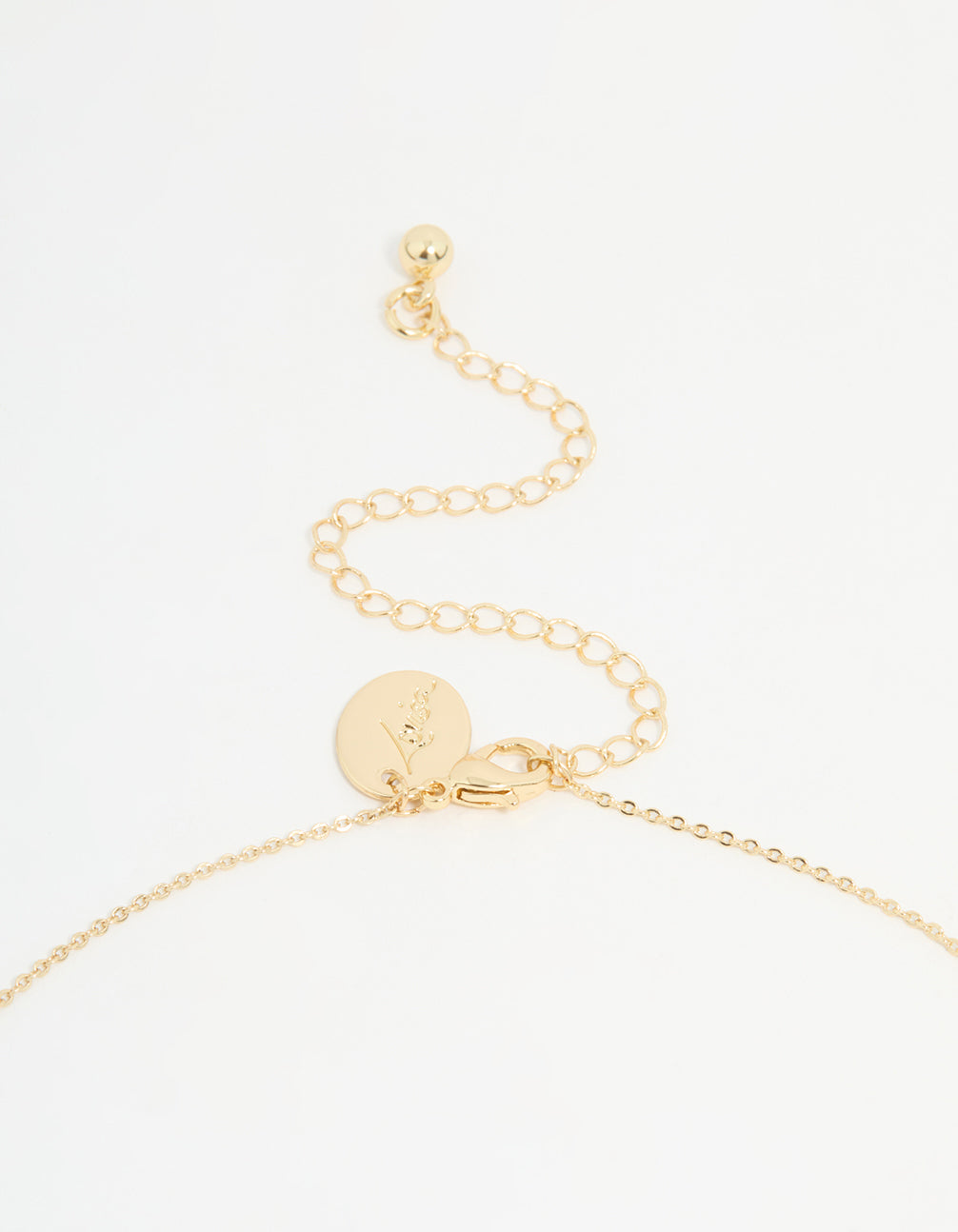 Gold Plated Mini Heart Banner Necklace