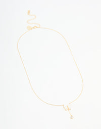 Gold Plated Mother Of Pearl & Cubic Zirconia Butterfly Y-Necklace - link has visual effect only