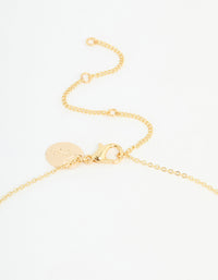 Gold Plated Cubic Zirconia Flower Necklace - link has visual effect only