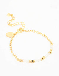 Gold Plated Quartz Mini Bracelet - link has visual effect only