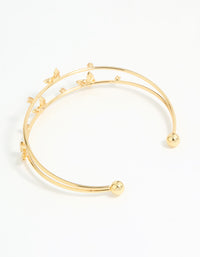 Gold Plated Mini Butterfly Wrist Cuff - link has visual effect only