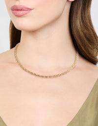 Gold Plated Diamante Fireball Chain Necklace - link has visual effect only