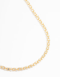 Gold Plated Diamante Fireball Chain Necklace - link has visual effect only
