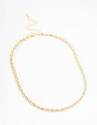 Gold Plated Diamante Fireball Chain Necklace - link has visual effect only