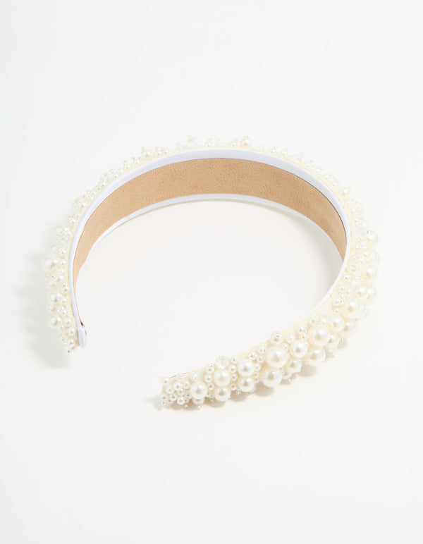 Gold Plated Pearl Statement Headband