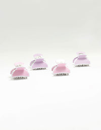 Pink & Purple Acrylic Scalloped Edge Claw Clips 4-Pack - link has visual effect only