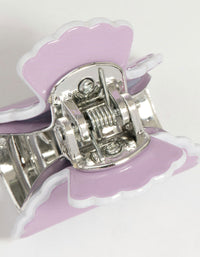Pink & Purple Acrylic Scalloped Edge Claw Clips 4-Pack - link has visual effect only