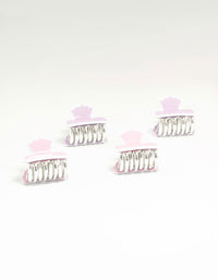 Pink & Purple Acrylic Scalloped Edge Claw Clips 4-Pack - link has visual effect only