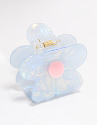 Blue & Pink Acrylic Daisy Small Claw Clip - link has visual effect only