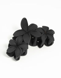 Black Frangipani Trio Hair Claw Clip - link has visual effect only