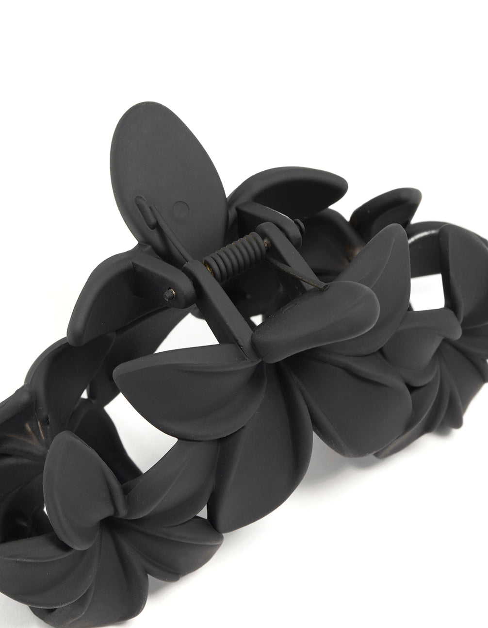 Black Frangipani Trio Hair Claw Clip