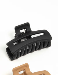 Neutral Small Rectangle Claw Clips 3-Pack - link has visual effect only