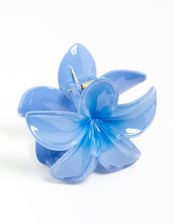 Blue Ombre Frangipani Claw Clip
